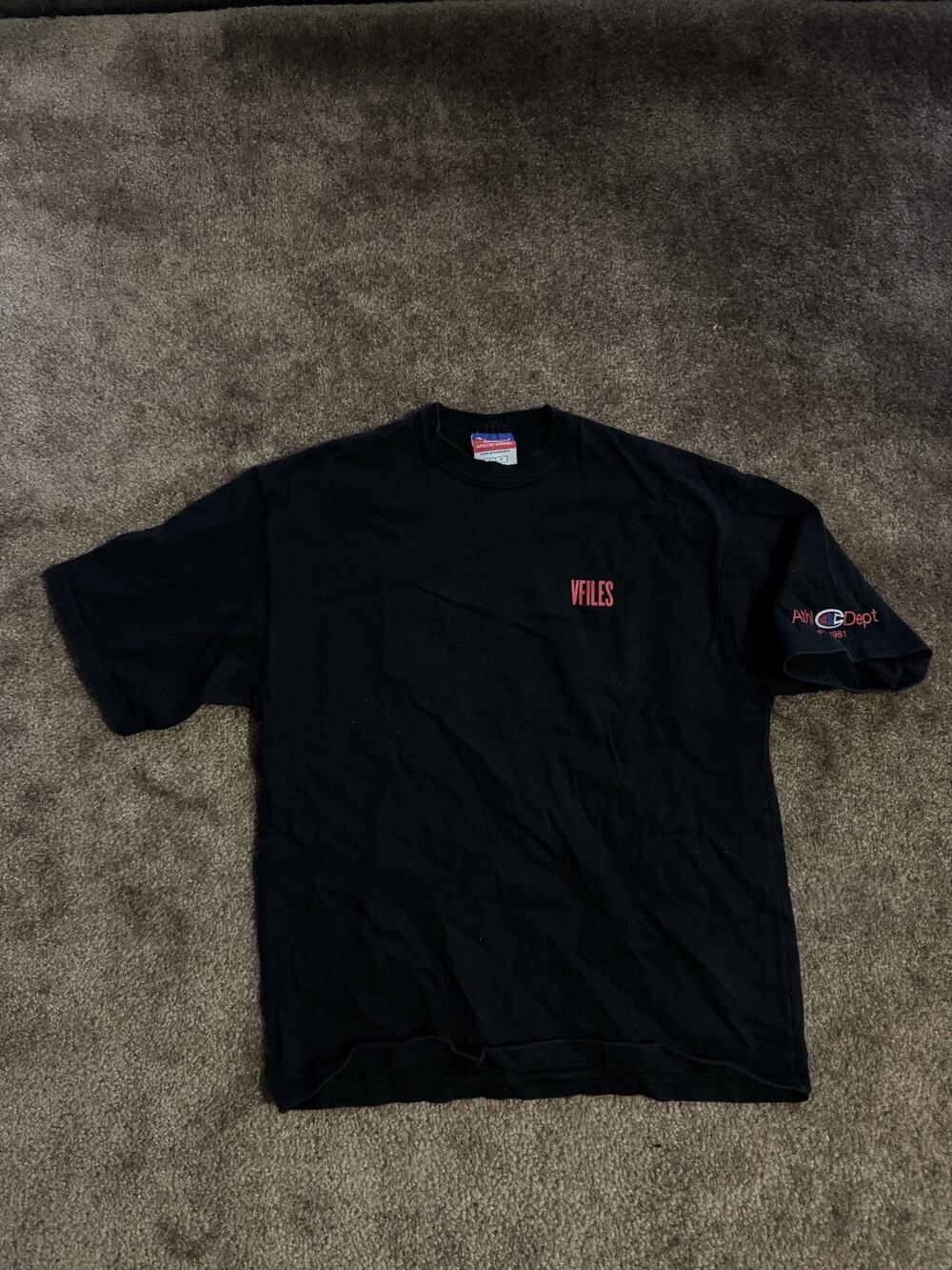 VFiles Champion T Shirt (Black, Small)